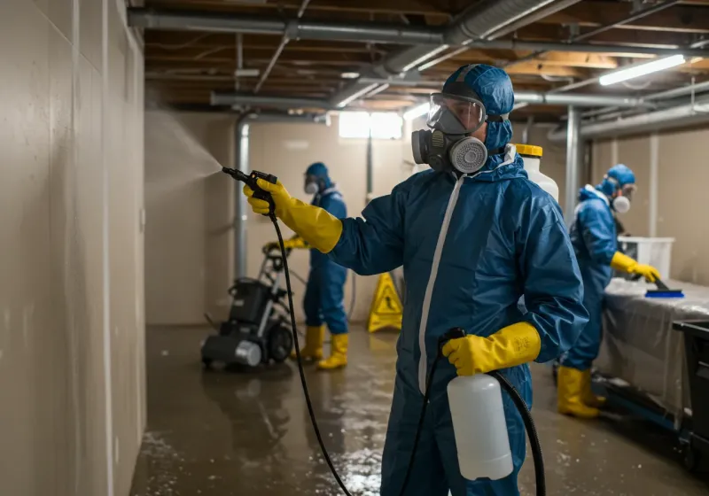 Basement Sanitization and Antimicrobial Treatment process in Oceana County, MI